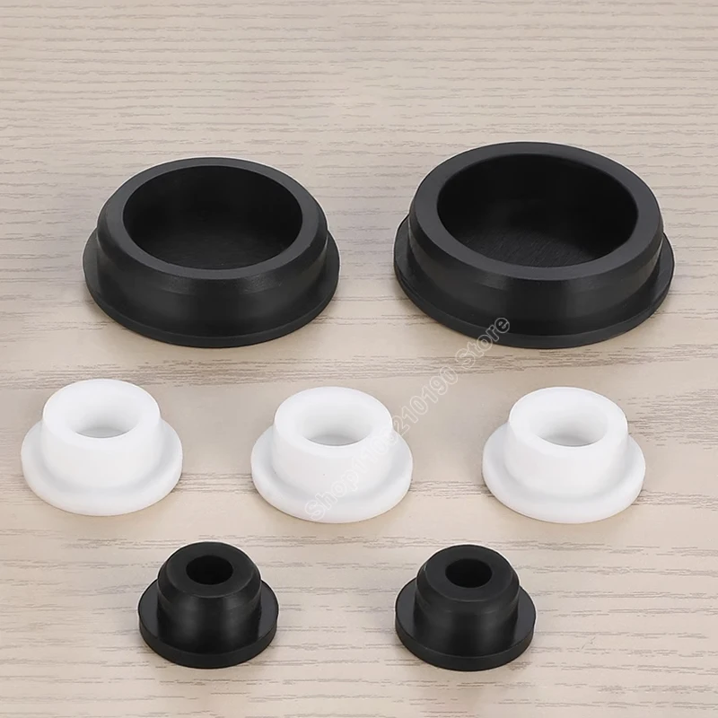 Black Round Silicone Rubber Seal Hole Plugs Bore 43.5mm-201.5mm T Type Stopper Blanking End Sealing Caps Pipe Tube Inserts Plugs