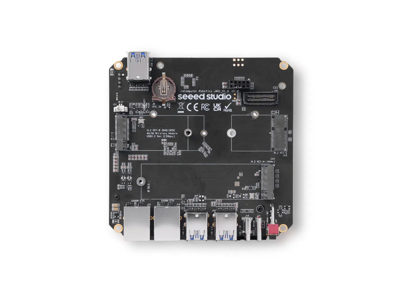 Repcompresor Robotics J401 Placa portadora para Jetson Orin Nano/Orin NX