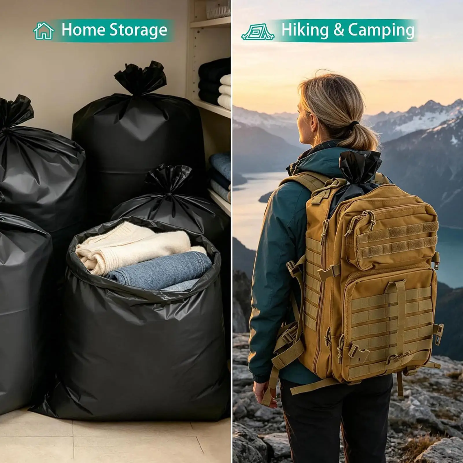 بطانة حقيبة ظهر مقاومة للماء، - مراجعة Outdoor Camping Backpack وسعره