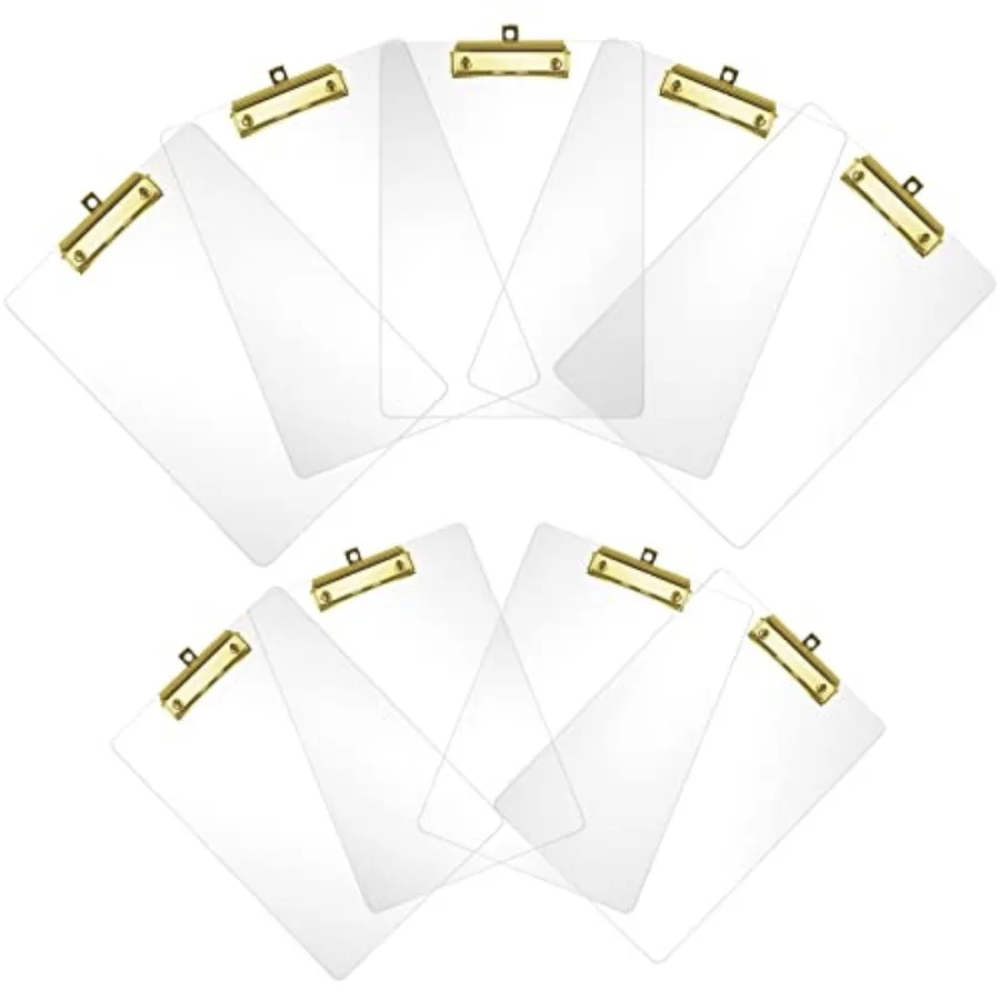 

Толстые акриловые прозрачные клипборды: милые, прозрачные, золотистые, оптом, с прочным зажимом и скрытым отверстием для подвешивания, для бумажных работ и творчества