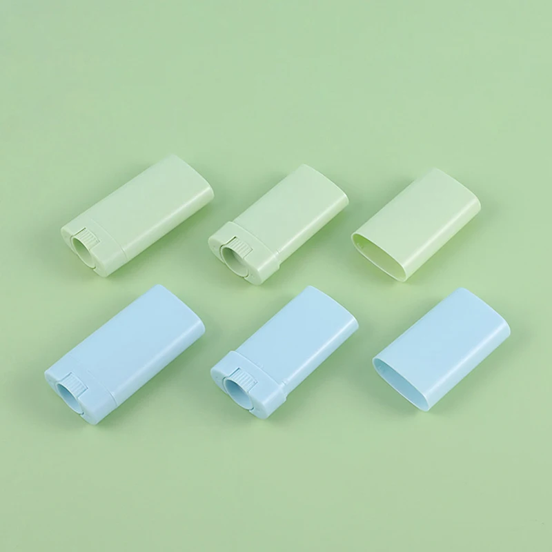 Tubes de baume à lèvres ovales anti-transpirant, avec couvercles, Tubes de baume à lèvres en plastique, conteneurs vides, Tubes de Chapstick de 15g, 1 pièce