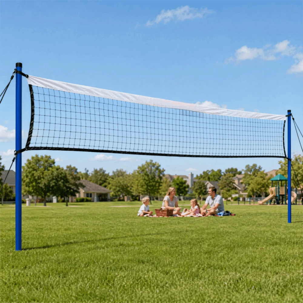 2pcs Covered Edge Beach Volleyball Net Standard Size Polyethylene Volleyball Training Net Durable Construction