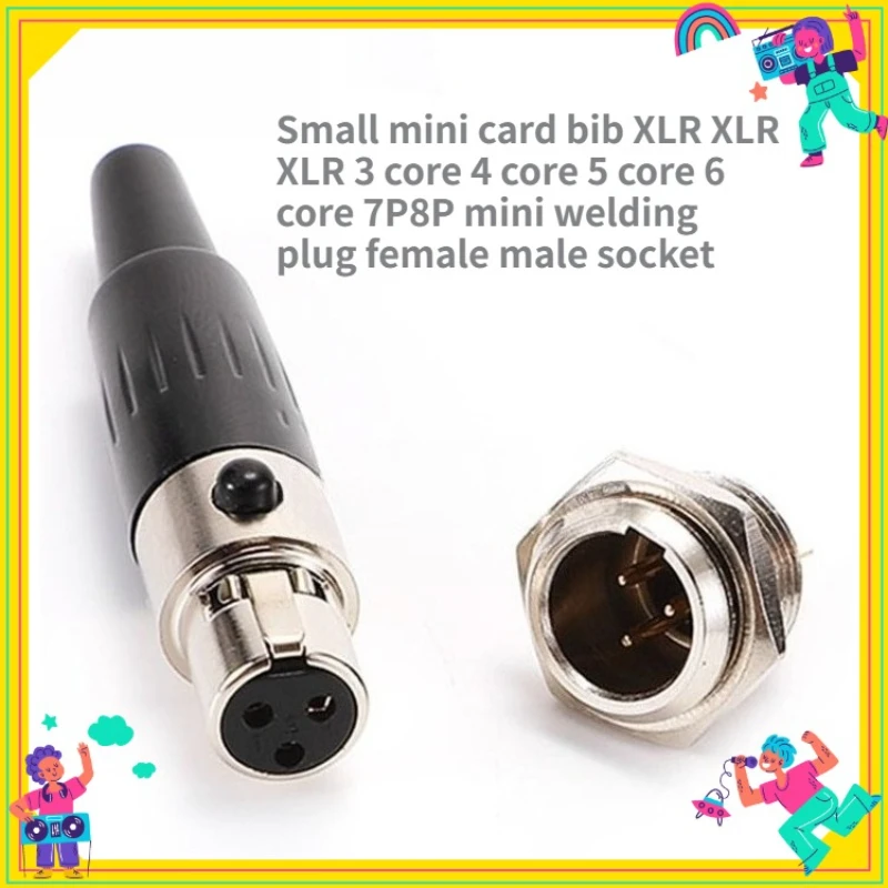 

2PCS Small Mini Card Bib XLR XLR XLR 3 / 4 / 5 / 6 / 7 Core 3 -- 7Pin Mini Welding Plug Female Male Socket Wire Connector