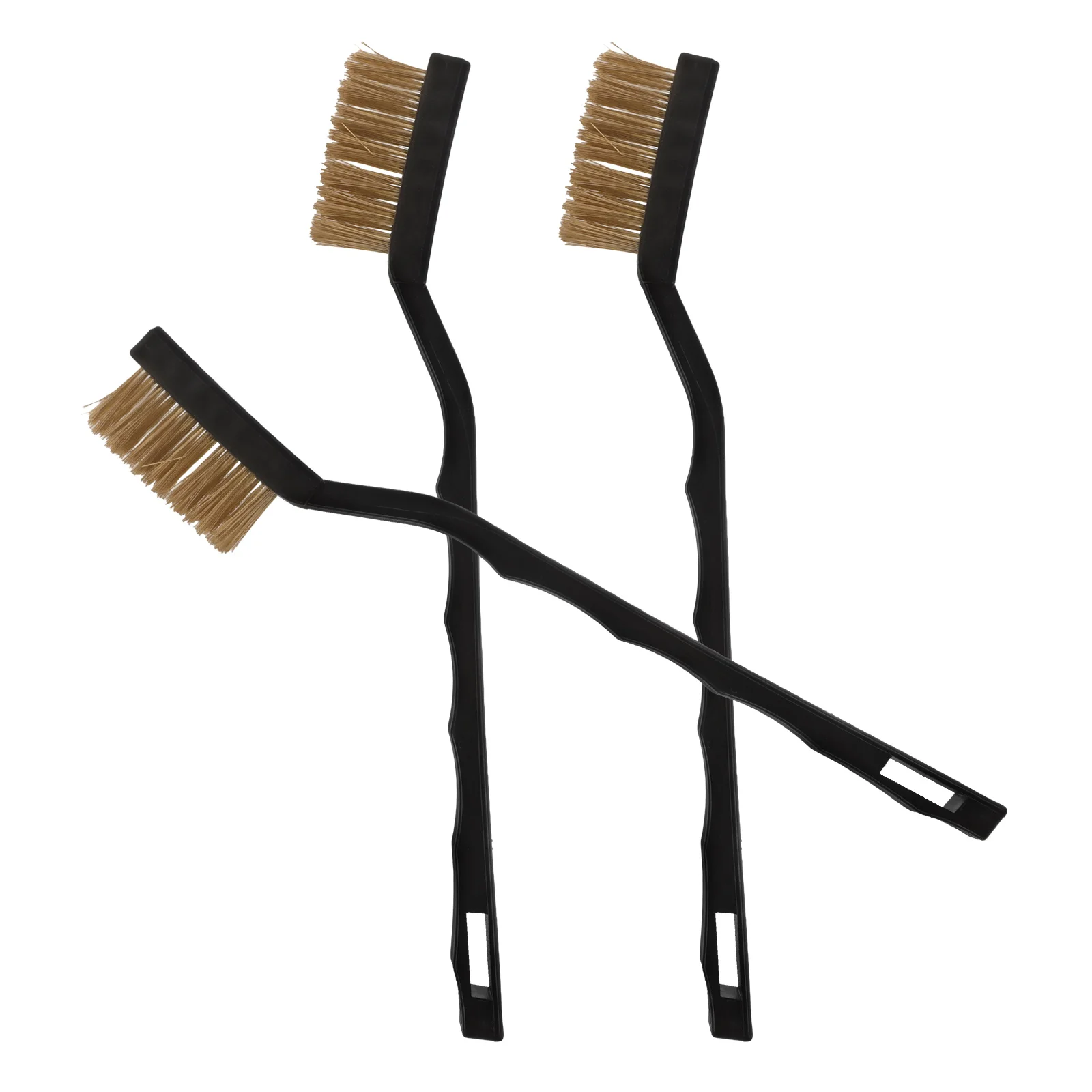 

3pcs Mini Brass Wire Brush Set For Cleaning Metal Surfaces Rust Removal Stove Sink Grill Tools Compact Portable