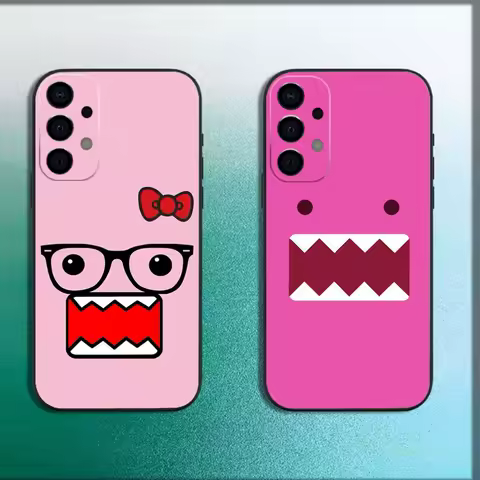Cute Domo-kun Phone Case For Samsung Galaxy A13,A21s,A22,A31,A32,A52,A53,A71,A80,A91 Soft Black Cover