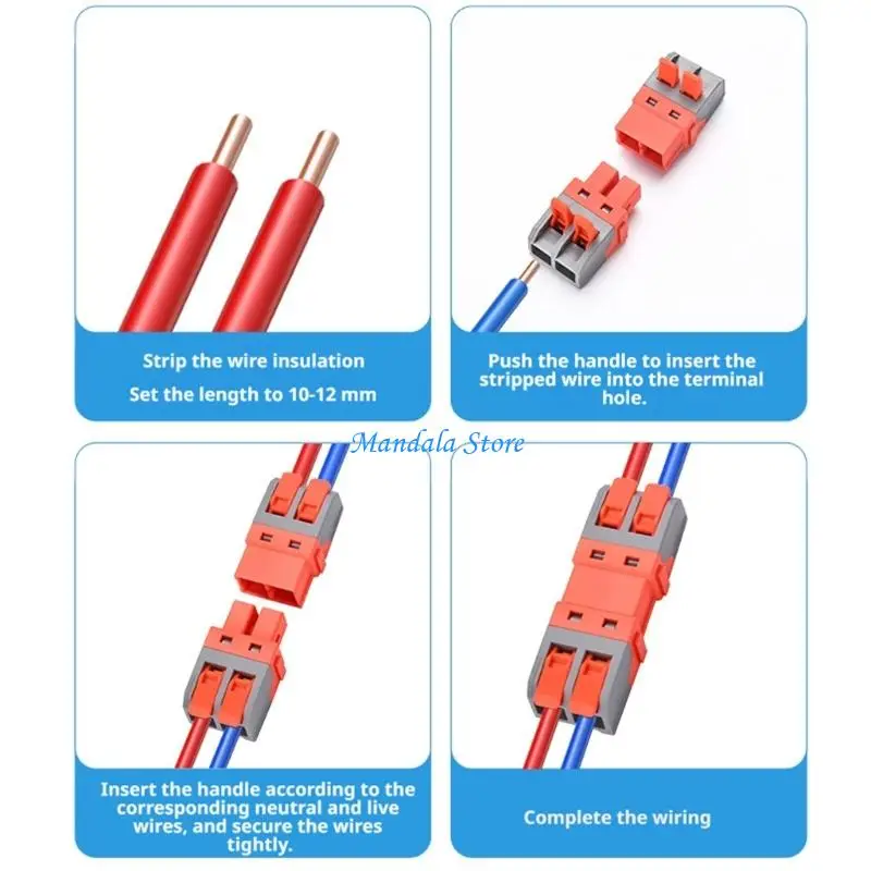U2JC Quick Wire Connector Splices Block Push In Type For Home Electrical Wiring