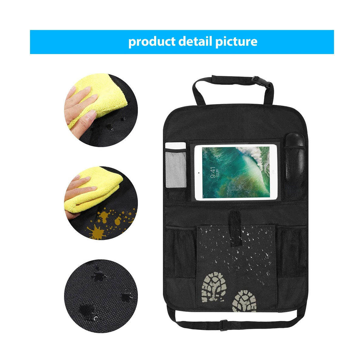 

2PCS Car Storage Bag Seat Back Organizer Multifunctional Oxford Cloth Hanging Pouch Car Gadgets Storage Solution