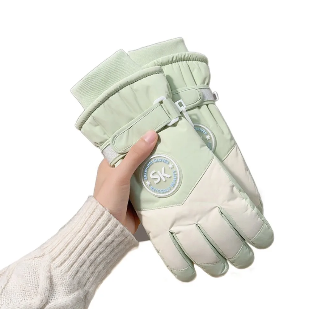 

Модные лыжные перчатки с подкладкой, толстые хлопковые ветрозащитные зимние велосипедные перчатки, водонепроницаемые термозимние перчатки, зимний сезон