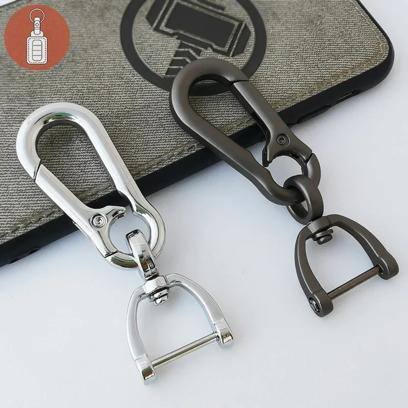 Frühling Schlüsselbund Klettern Haken Schwarz Verschluss Auto Schlüsselbund Einfache Starke Karabiner Form Schlüsselbund Zubehör Metall Vintage Schlüssel Chai
