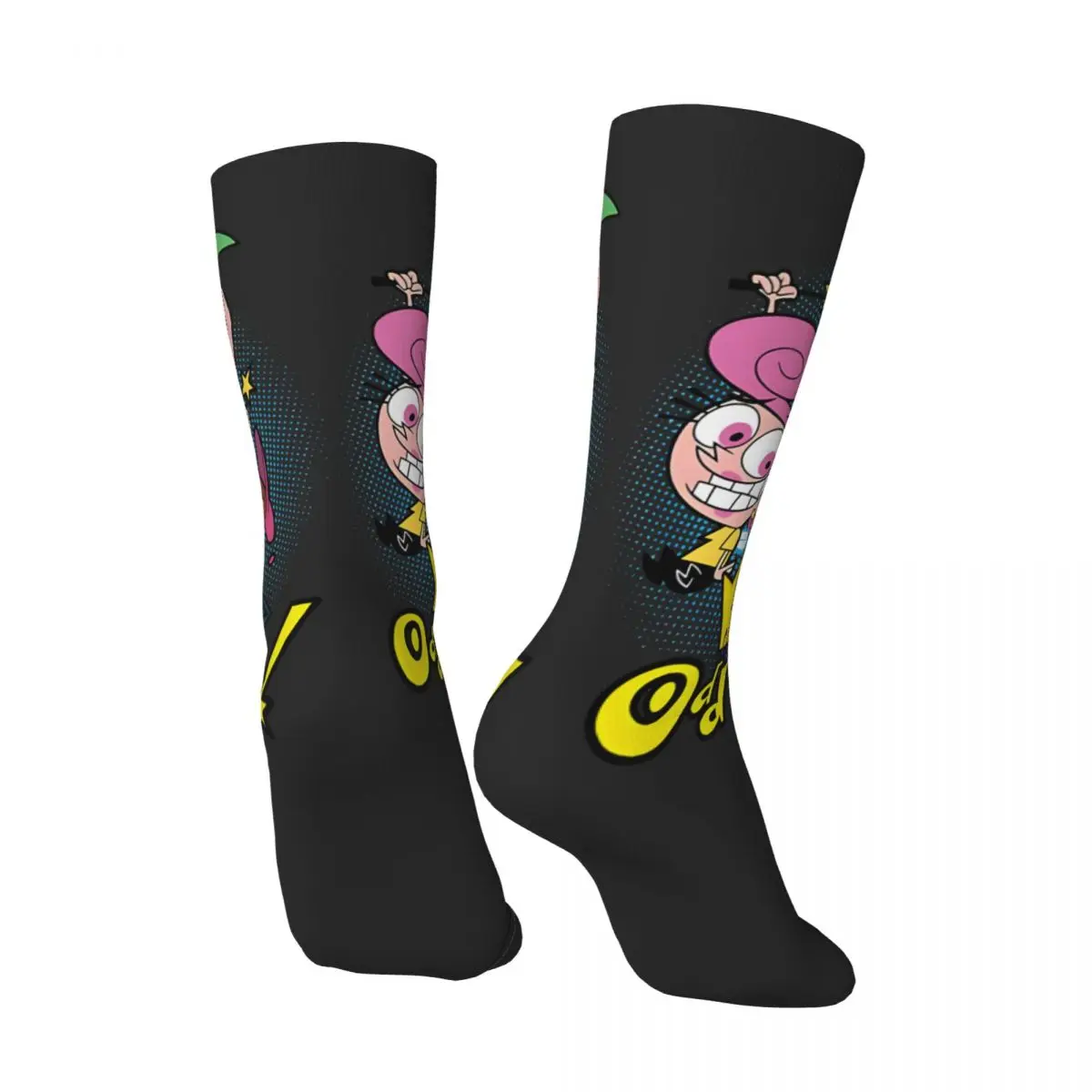 A Group Of Three People Men's Socks Retro Harajuku The Fairly Oddparents Street Style Novelty Casual Crew Sock