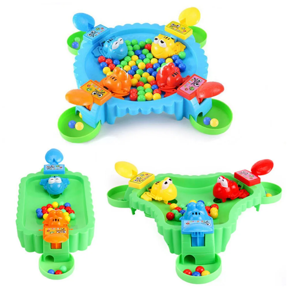 

1 Set Frogs Swallowing Beads Game Colorful Eating Beans Board Game For Kids Educational Parent-Child Play Building Blocks Fun
