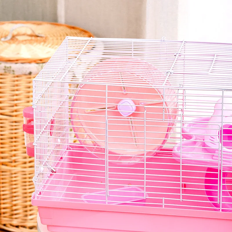 Pet Hamster Cage Basic Cage 47 Cat Head Cage Hamster Cage Supplies Gold Wire Bear Nest Villa Single Double Layer Package