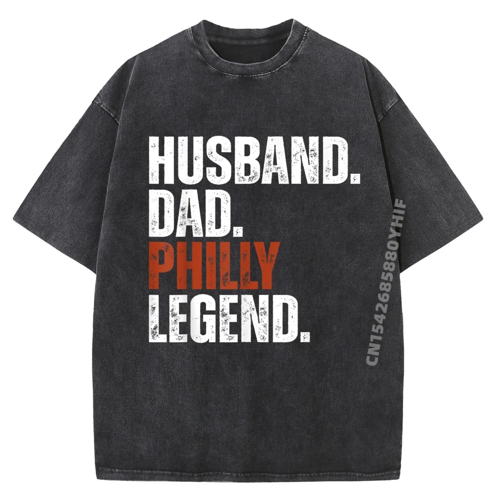 

Классические женские футболки, женские футболки для мужа, папы, Philly Legend Philadelphia, хлопковая стираная футболка, топы с роскошным дизайном