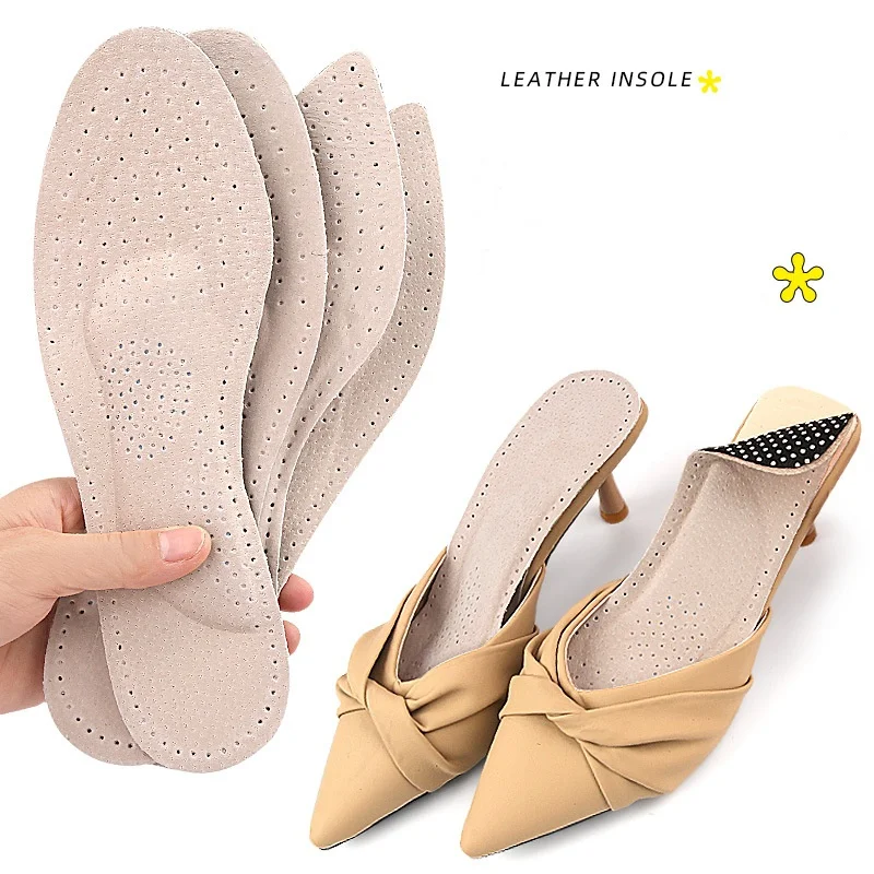 

Leather Insoles Thickened Latex Soft shock-absorbing Arch Insoles High Heels Work Shoes anti-slip And anti-abrasion Insoles