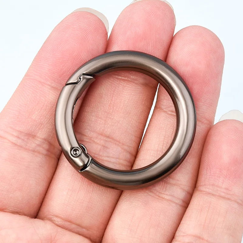 5Pcs/set 8 Colors Metal O Ring Spring Clasp Openable Round Carabiner Keychain Clips Hook Dog Chain DIY Jewelry Buckle Connector