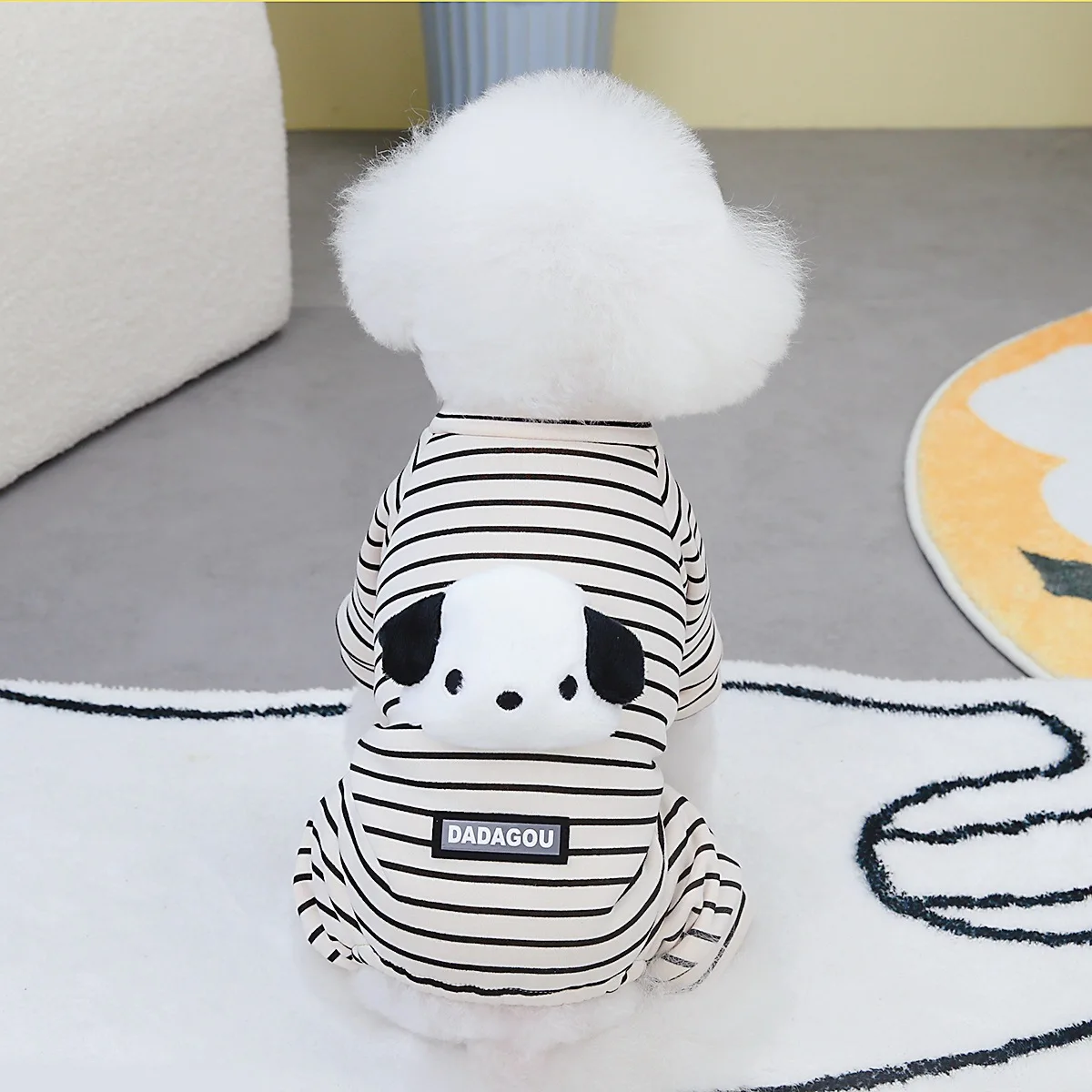 Pet Striped Four Legged Pants Clothes Autumn Winter Puppy Clothing Pet Supplies Cat Clothing Puppy Bags Home Clothes Dog Pajamas