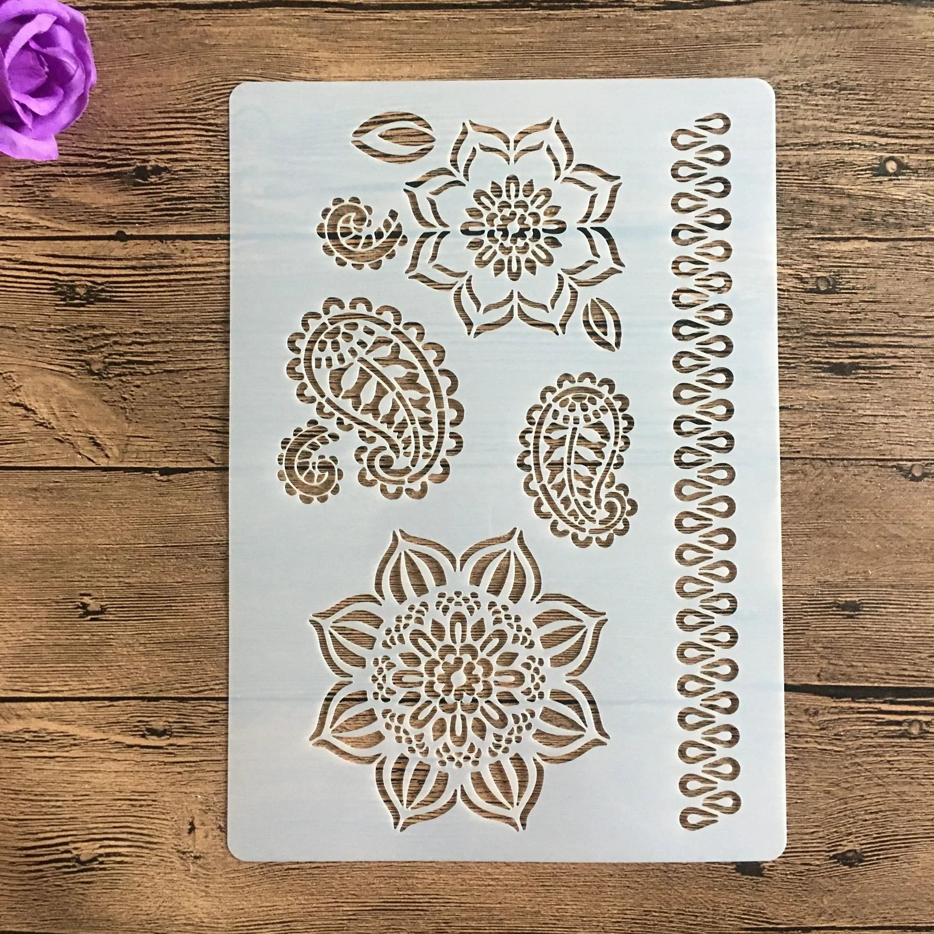 

1Pcs Lace mandala A4 29cm Stencil For Painting Scrapbook Coloring Embossing Album Decorative Template drawing mandala stencils