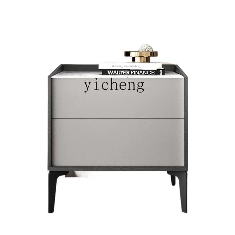 

rock slab bedside table small modern simple bedroom bedside few ultra-narrow Internet celebrity simple light luxury