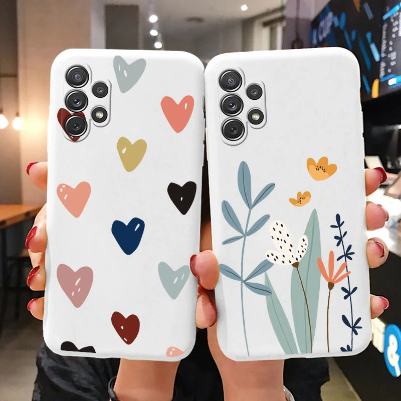 Soft Case For Samsung Galaxy A32 4G A 32 5G Phone Cover Cute Flowers Butterfly Fundas TPU Coque For Samsung A32 Bumper Cases