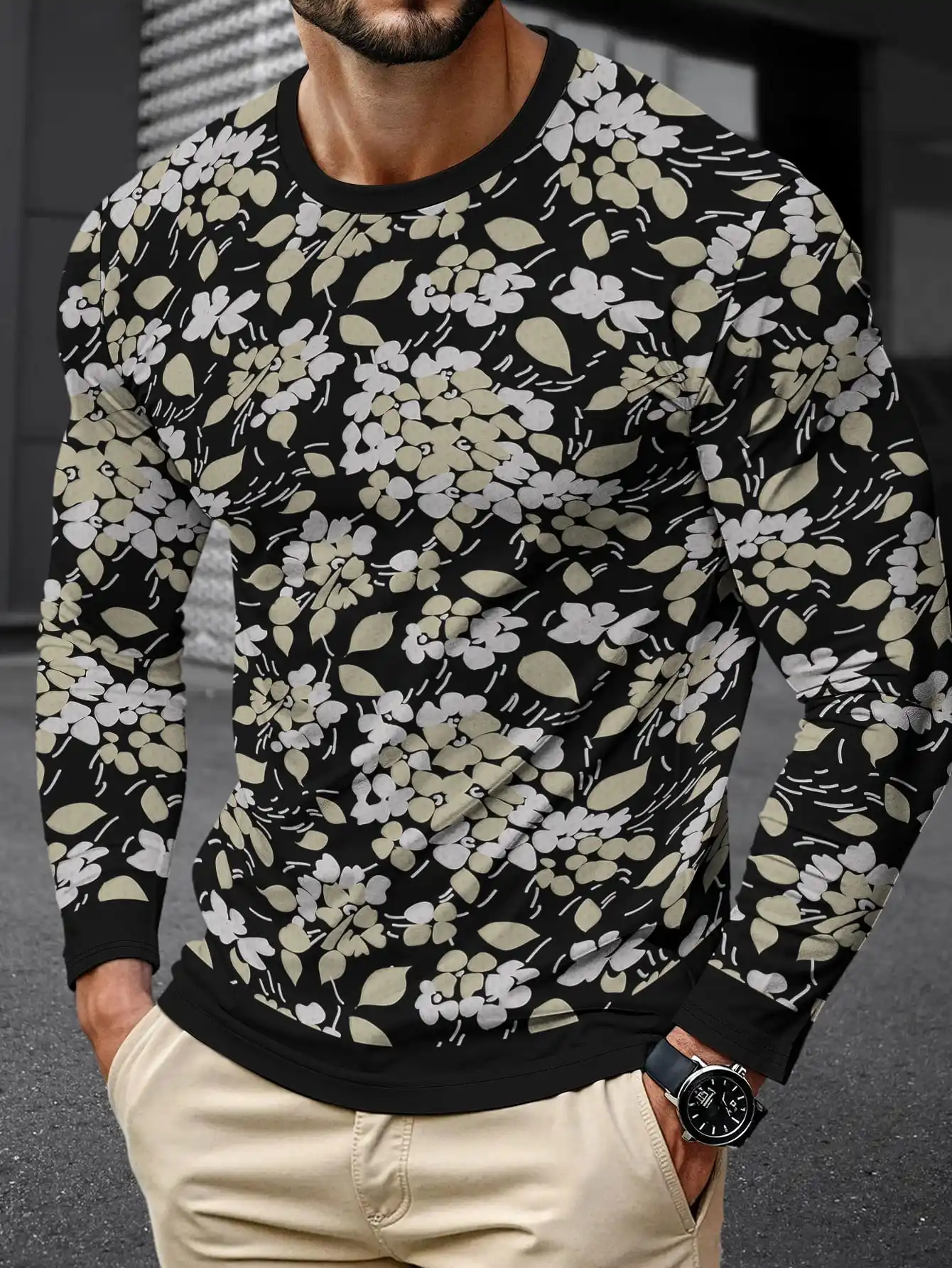 

Fashion Retro Graphic T Shirts For Men 3D Print Casual T Shirt Long Sleeve Spring And Summer Stylish Loose Fit Comfortable Top N