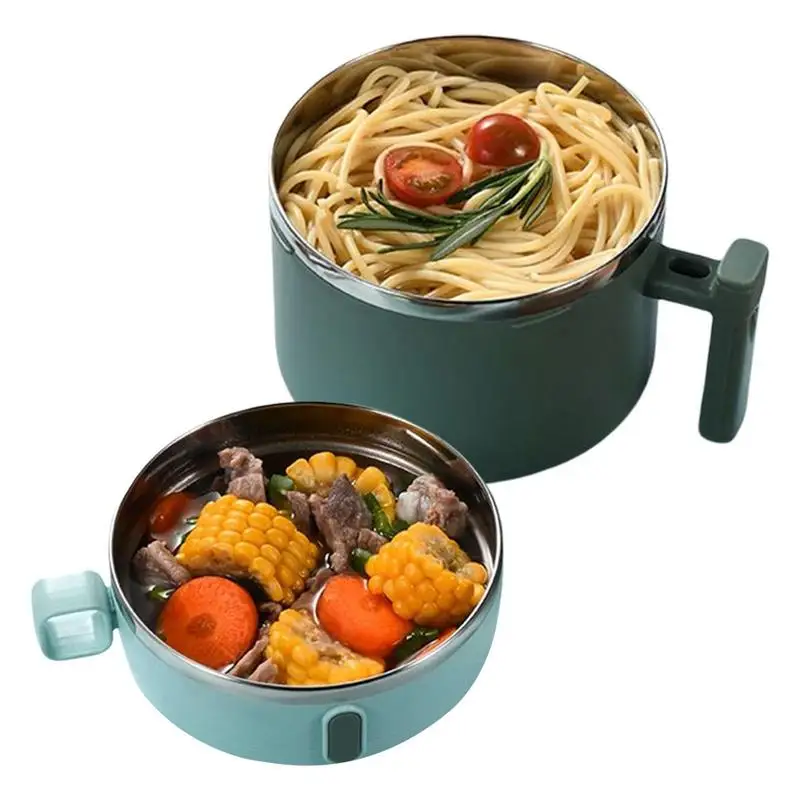 304 Stainless Steel Insulated Lunch Box Portable Double-layer Lunch Box Food Container Box For Office Worker Students Food Jar