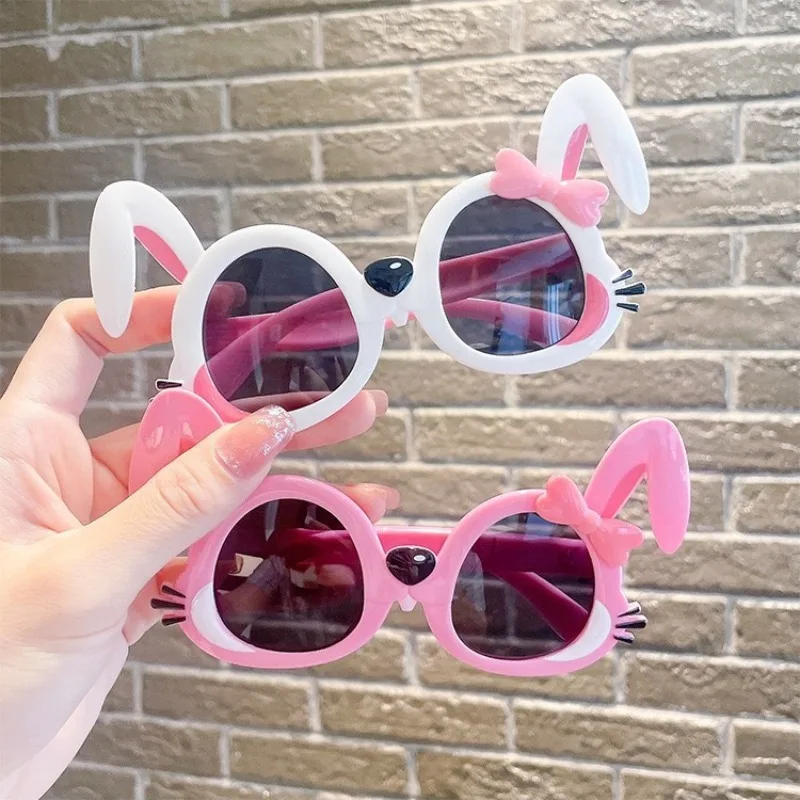 Kids Sunglasses Cartoon Bunny Shape Sun Glasses Trendy Children's Outdoor Sunglasses Shades,Birthday Party Funny Photo Props