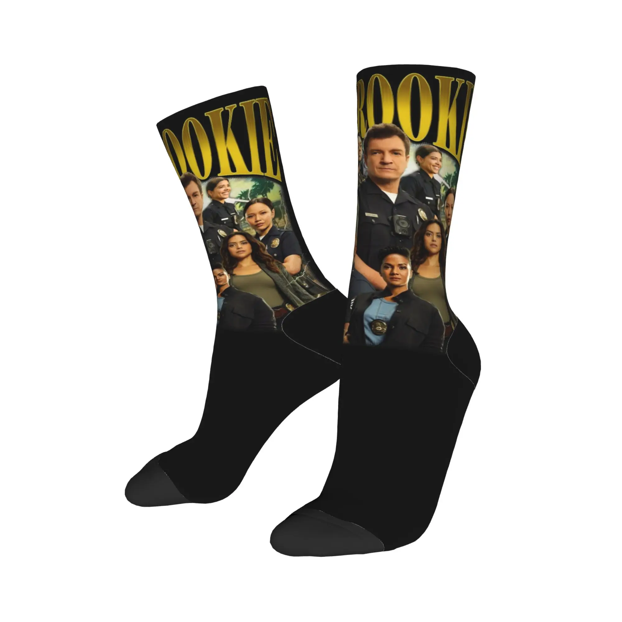 Vintage The Rookie Bootleg Socks Men Women Polyester Fashion  Socks Novelty Spring Summer Autumn Winter Middle Tube Socks Gift