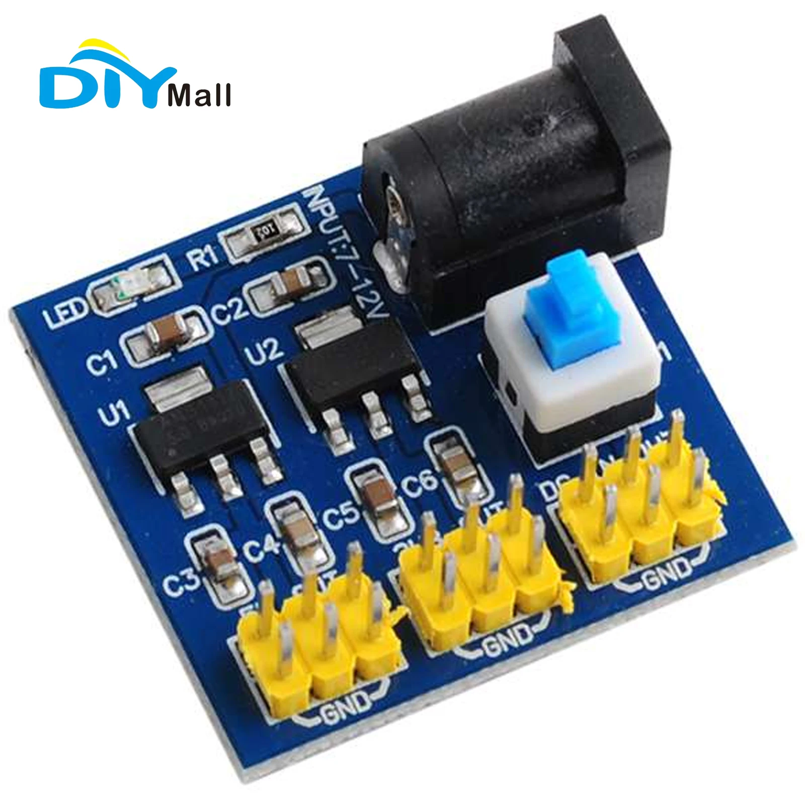 DC-DC 12V a 3.3V 5V Módulo de alimentación 3.3V 5V 12V Conversión de voltaje de salida múltiple