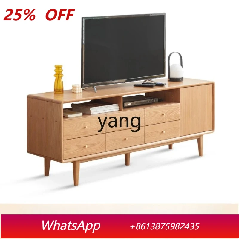 

LMMsolid wood bedroom TV cabinet living room locker modern simple oak environmental protection cabinet