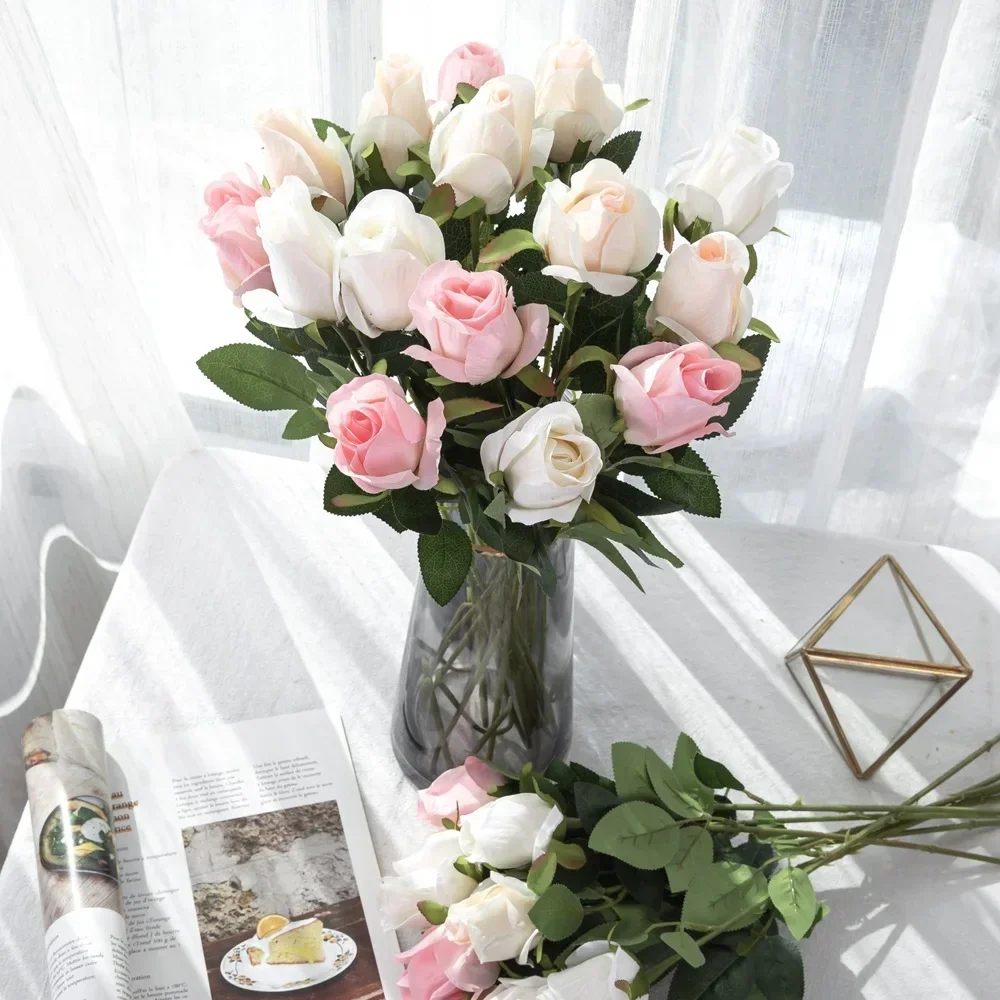 

Simulation flower long branch rose home soft decoration wedding bouquet road guide flower wall fake flower