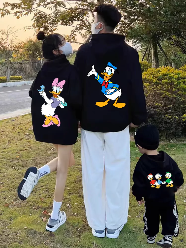 

2024 осень/зима плюс флисовая утепленная Miniso Disney ко-печатный хлопок высокое качество семейная Толстовка Спортивная уличная одежда