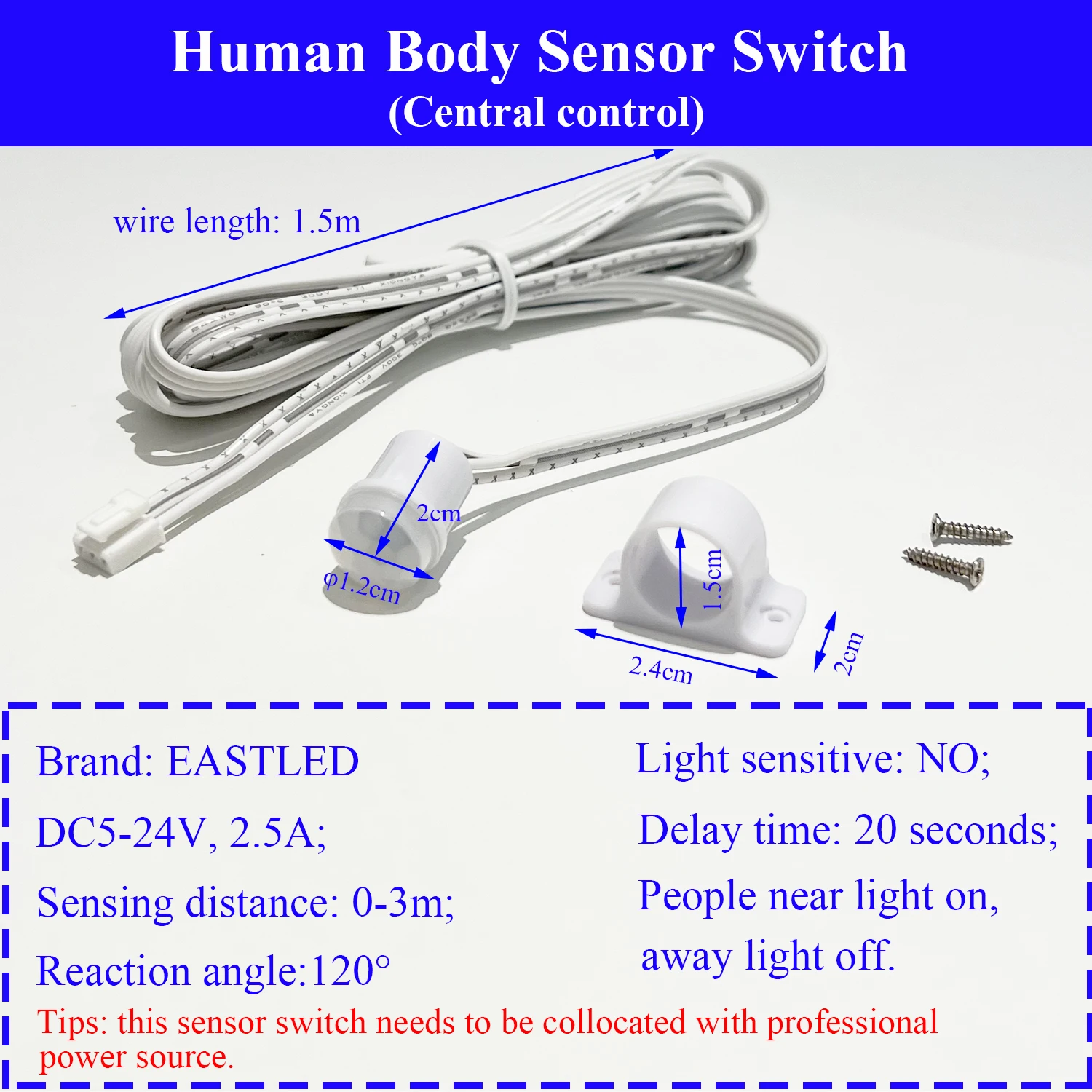 3 Pin Mini Infrared Sensor Switch DC5V 12V 24V Human Body Movement Detector General Control Auto ON OFF for LED Strip Light Lamp