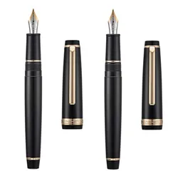 Jinhao-82万年筆、アクリルインクペン、ゴールドリーフペン先、オフィスビジネス用品、エレガントな筆記ペン