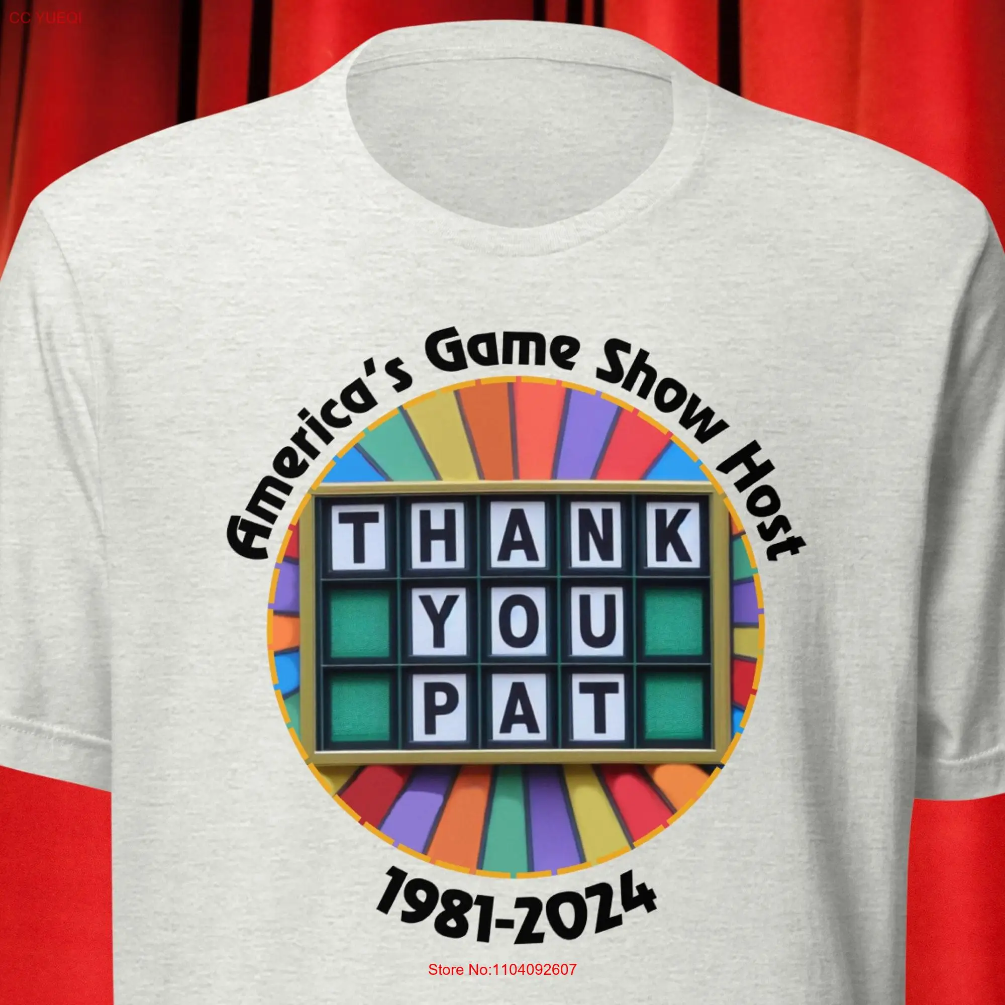 NEW Sajak Tribute T Shirt For Game Show Fan Wheel Fortune Christmas Night 90s Nostalgia long or short sleeves