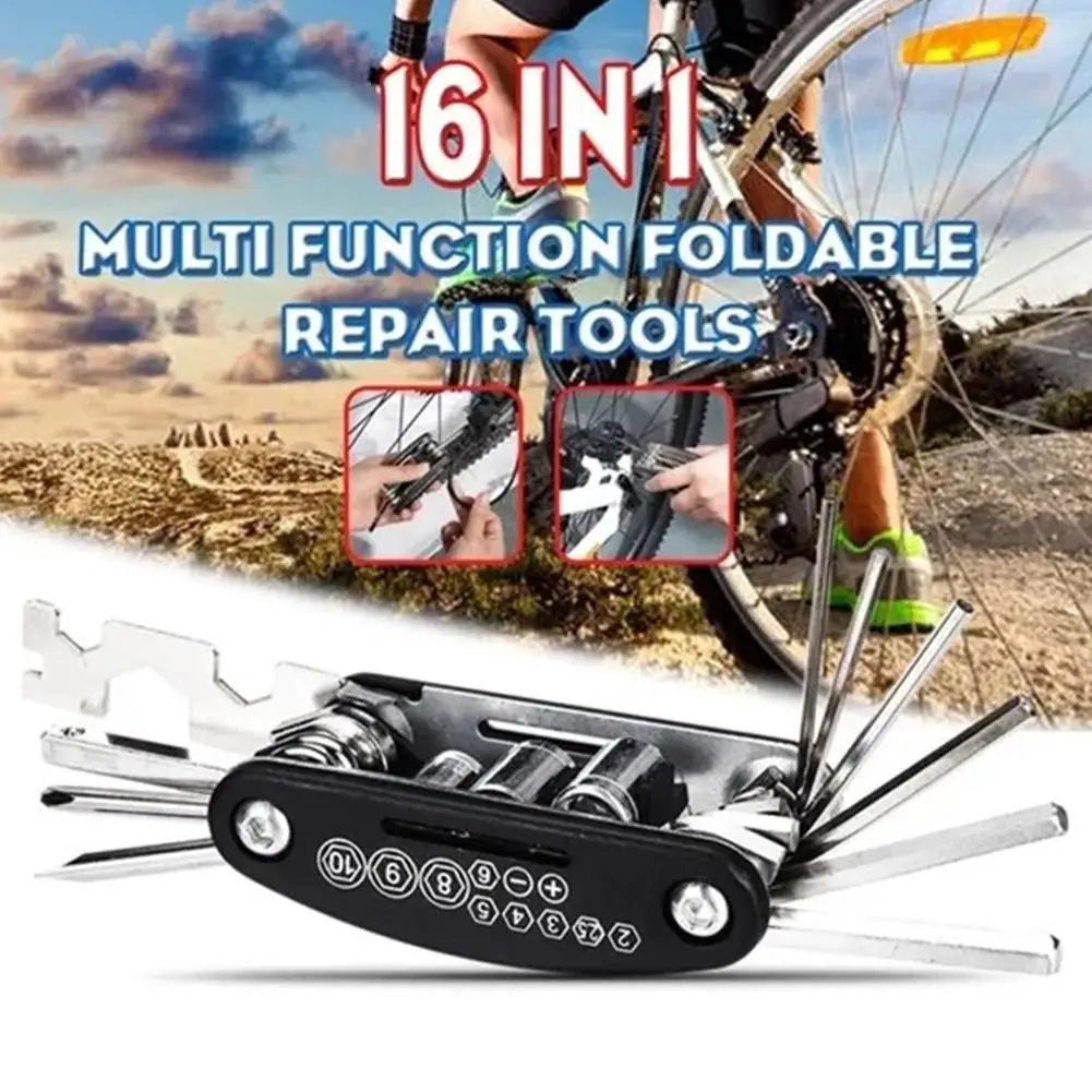 

16 in 1 Bike Bicycle Multi Repair Tool Set Kit Hex Spoke Cycle Screwdriver Tool Wrench Cycle Tool high-quality