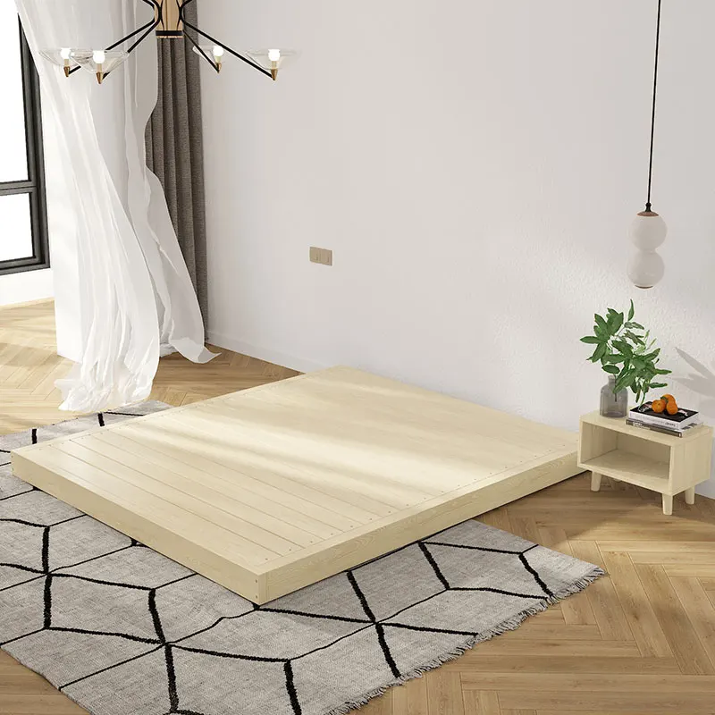 Japońskie łóżko podłogowe Tatami drewno sypialnia dla dzieci bezpieczna dorosła rama łóżka księżniczki nowoczesny Design nowoczesne meble Cama