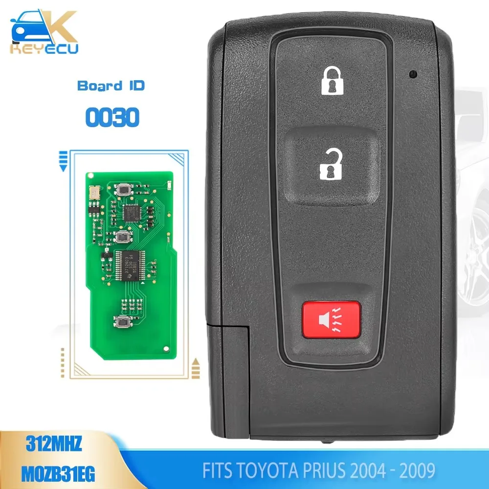 KEYECU 0030 Keyless Go Smart Remote Key ASK 312MHz 4D70 Chip for Toyota Prius 2004 2005 2006 2007 2008 2009 -MOZB31EG/MOZB21TG