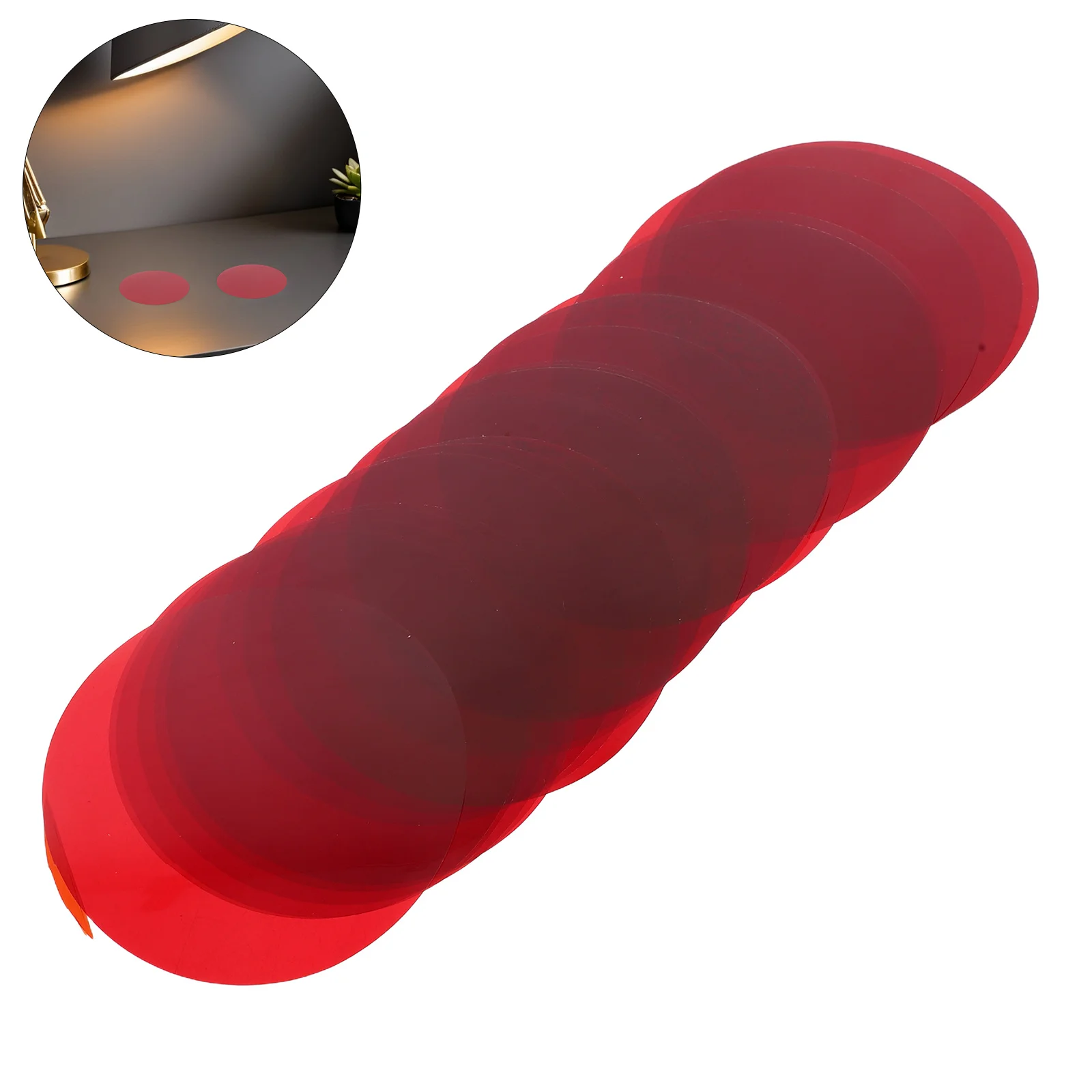 

30pcs Lighting Gel Filters 6.6Cm Self-Adhesive Colored Light Sheets For Led Tubes Spotlights Home Studio Correction