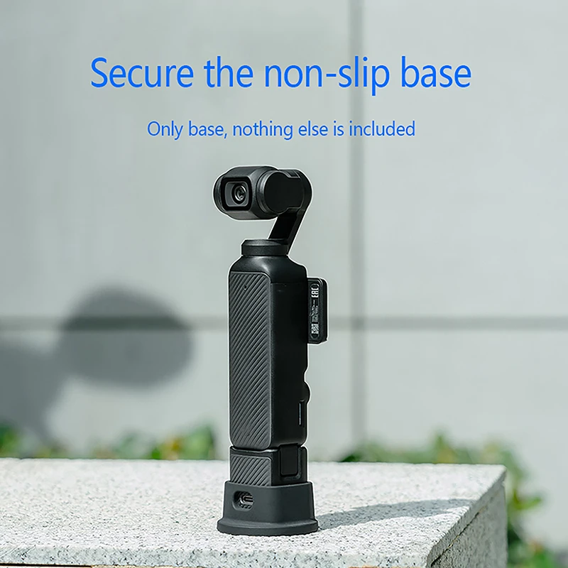 Gimbal silikon anti-selip, dasar dukungan Desktop untuk Osmo Pocket 3 pegangan tangan kamera olahraga anti-selip ekstensi tetap dudukan dasar