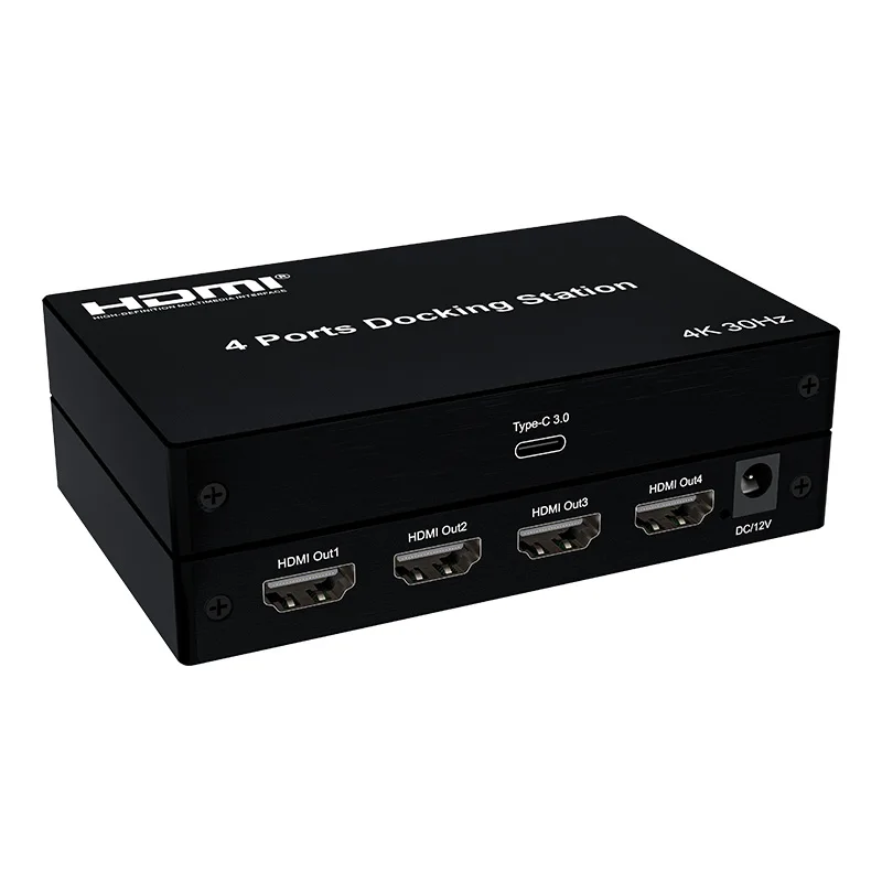 4K 4 Channel HDMI Docking Station Computer Laptop PC Screen Extender Extension Support Copy Mode Extended Mode 5 Different Image