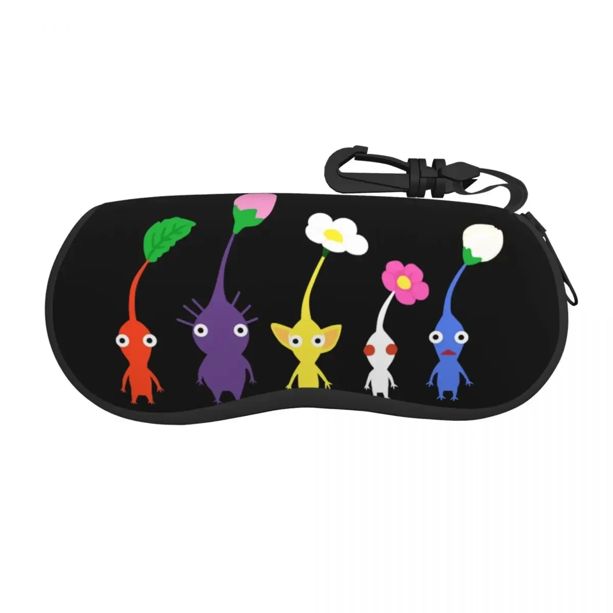 Animated Cartoon Games Pikmin Eyeglass Glasses Case Men Women Soft Plant Monster Sunglasses Protective Bag