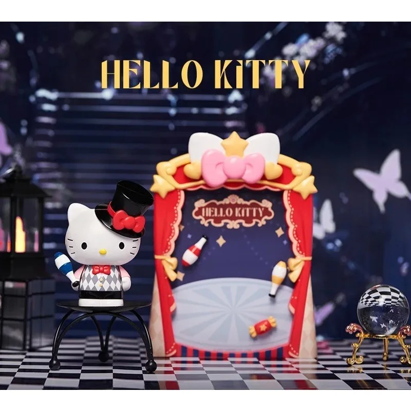 Sanrio Circus Series rysunek magnetyczne klocki Kuromi Hello Kitty moja melodia Cinnamroll Model z kreskówki DIY zabawki prezenty dla dzieci