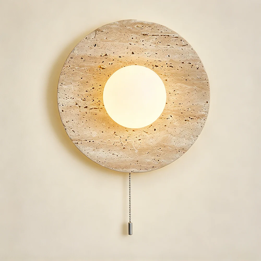 Decor Lighting Cy - Lampada da parete in pietra gialla,
