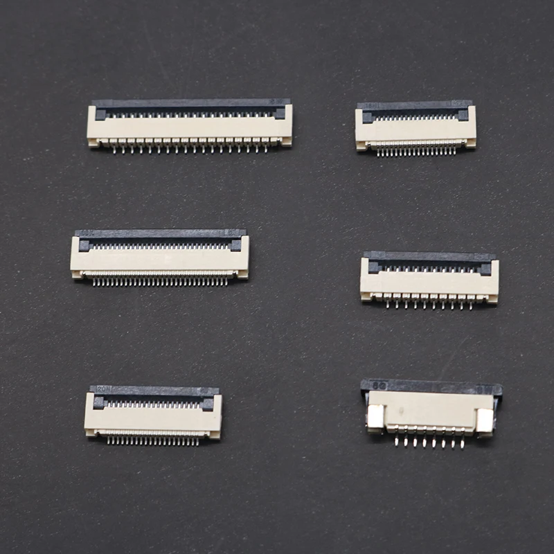 1pcs FPC socket connector 0.5/1.0mm, for 8/10/18/20/30P Flip cover/drawer 12864 COG LCD screen