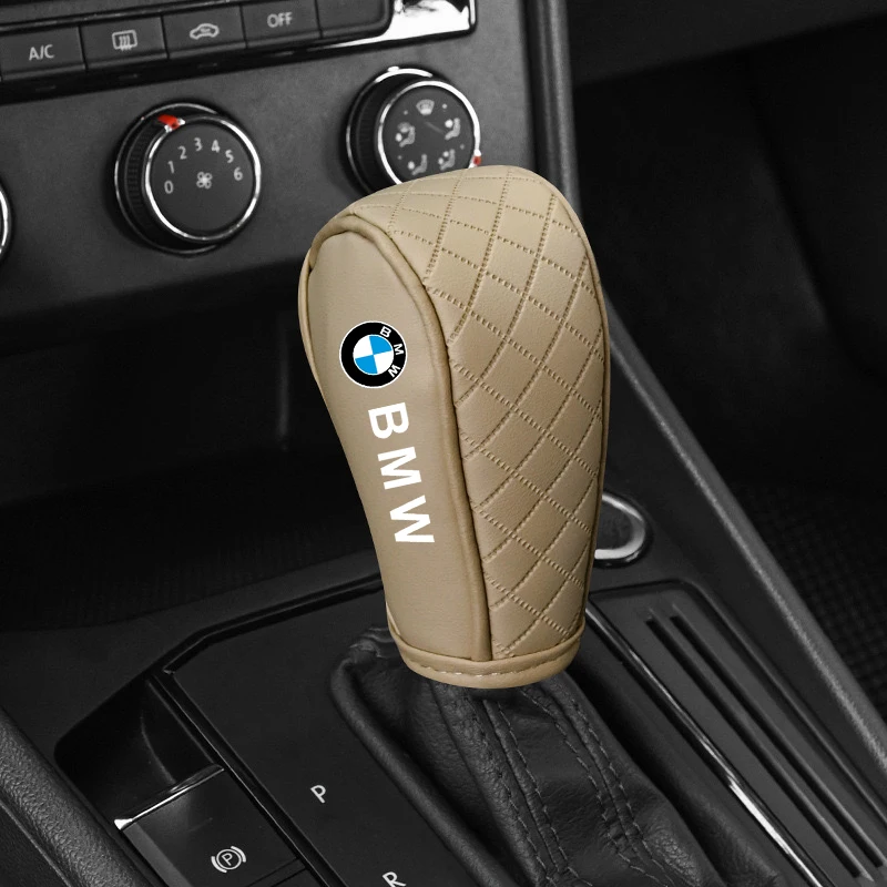 Car Shift Handle Cover PU Leather Non-slip Wear-resistant for BMW 1 3 5 7 Series X1 X3 X4 X5 F10 F15 F16 F20 F30 F18 F25 M3 M4