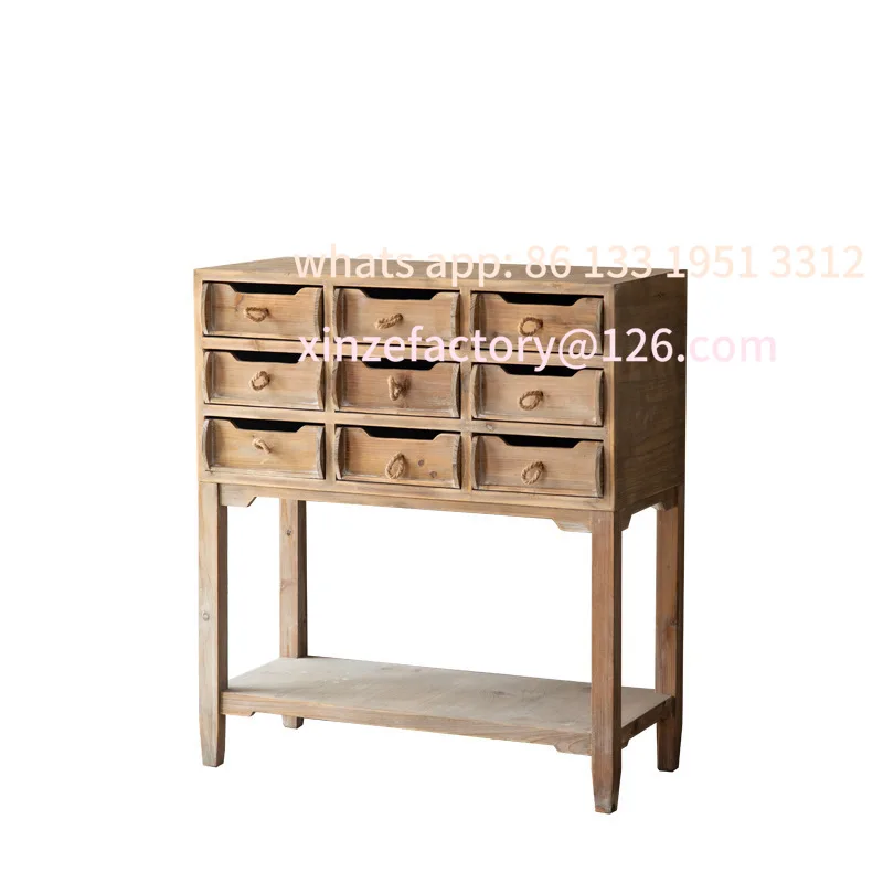 

Solid wood dining side cabinet personality living room kitchen storage cabinet creative bookcase homestay restaurant decorative