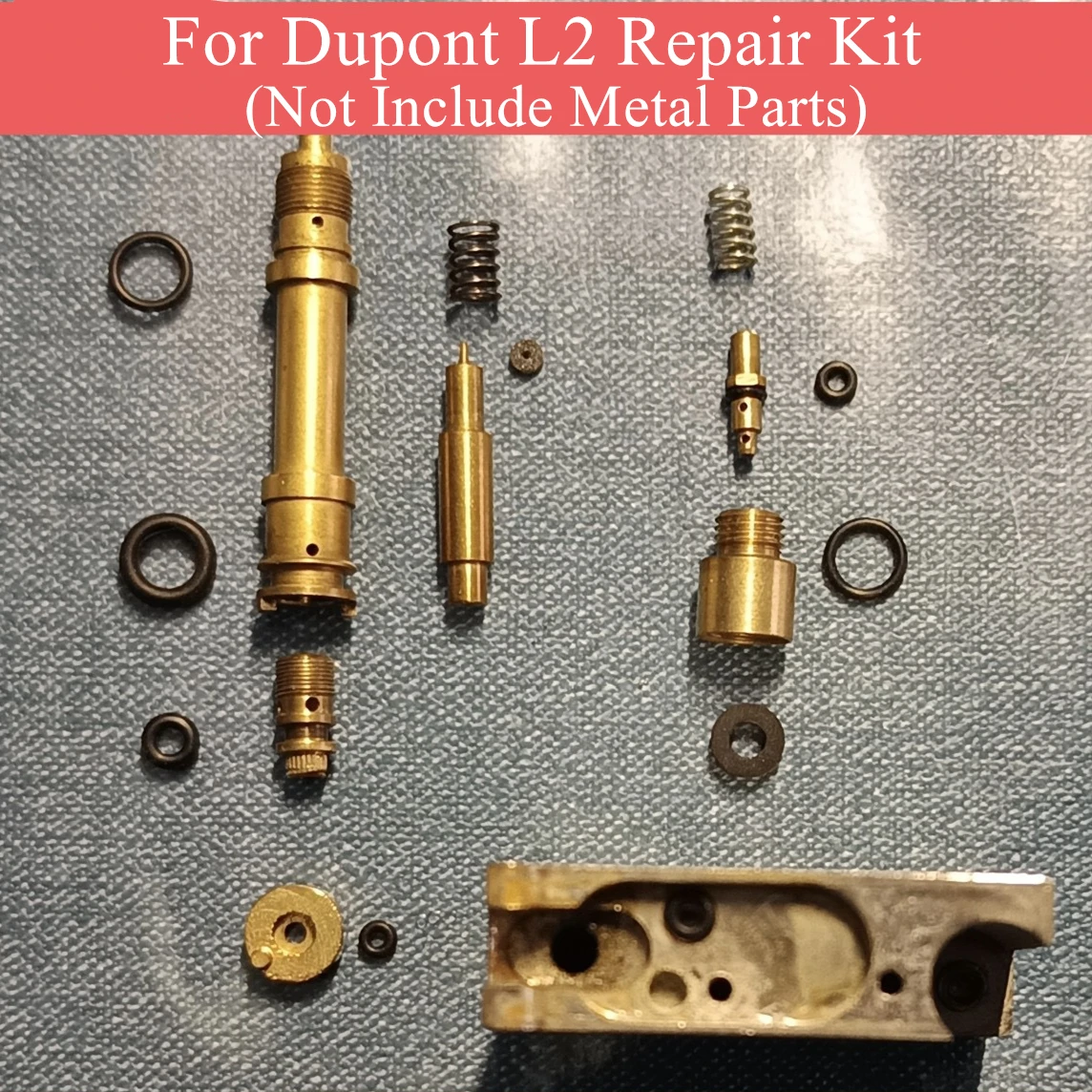 35pcs/Lot Anti Gas Leak Repair Kit For Dupont L2/Ligne2 Lighter Cotton Filter Pad/Round Plug/Rubber Seal O Ring Inner Spare Part