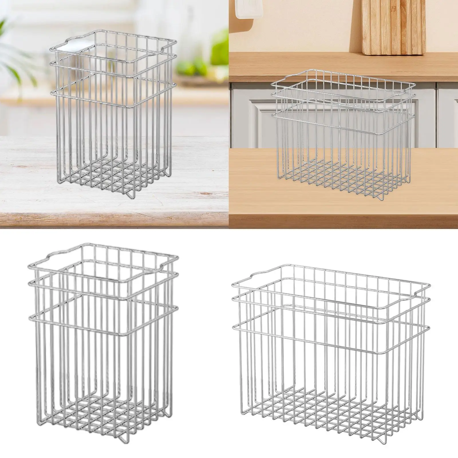 Fruit Basket Portable Utensil Drying Rack Versatile Wire Basket Rustic Storage Bin for Office Kitchen Countertop Dormitory Home