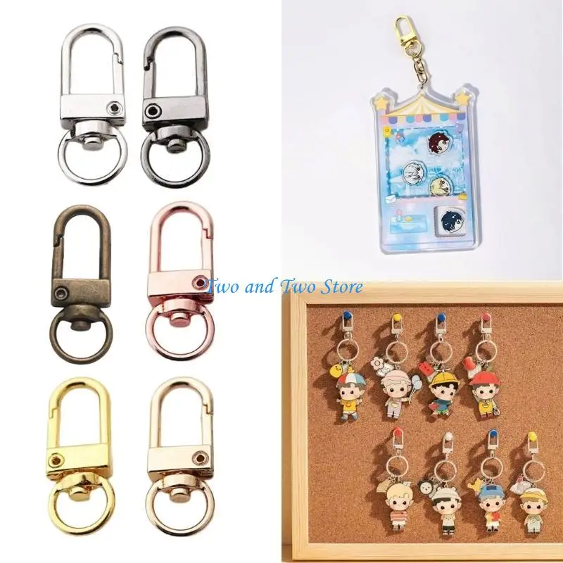 

HX6F 100Pcs Portable Carabiner Clip Metal Carabiner Clip Triggers Dog Buckle Rings for Versatile Use in Crafts