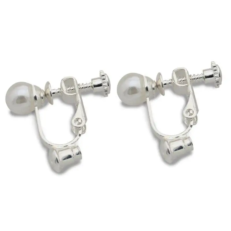 A52E DIY handgefertigte Clip-on-Ohrring-Konverter, Schraub-Ohrclip-Konverter, verwandeln Sie Ohrstecker mit silberner Nadel in – Detail 6
